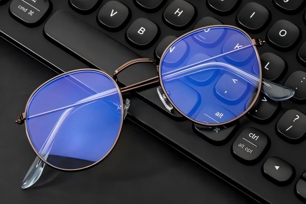 Lentes cortados azules